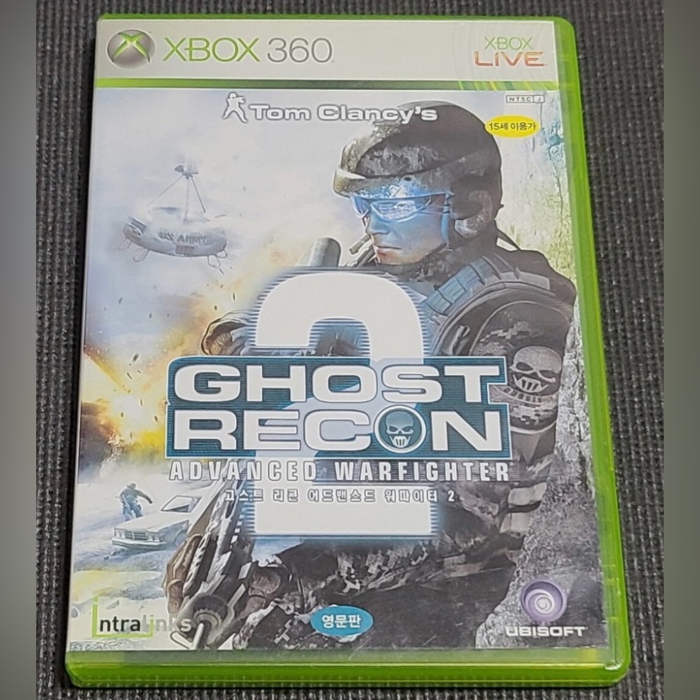 Microsoft Xbox 360 Ghost Recon Advanced Warfighter 2 Blue Gray